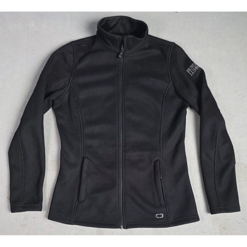 OGIO Waffle Fleece Jacket OG727 Full Zip Women's MEDIUM Black Warm Heavy